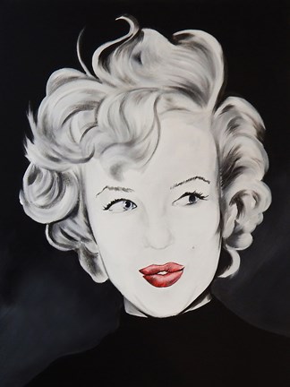 Framed Kissy Face Marilyn Print