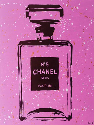 Framed Purple Chanel No5 Pop Art Print