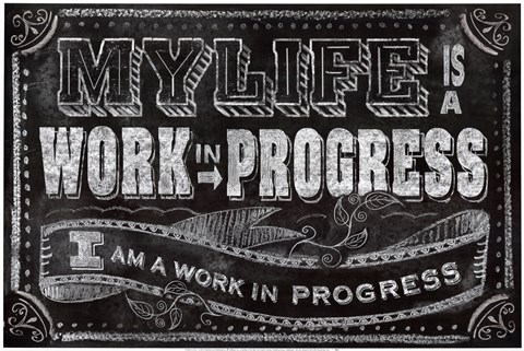 Framed Chalkboard - My Life Print