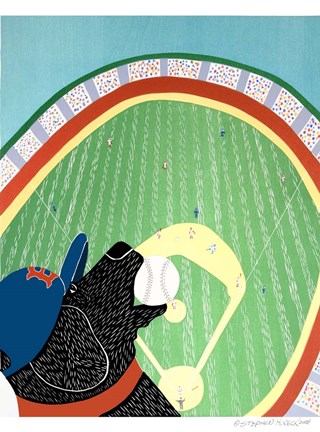 Framed Baseball Champs Black Print