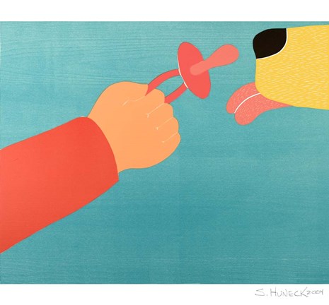 Framed Dog for the Child Child For the Dog Print