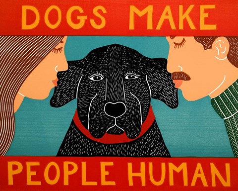 Framed Dogs Make People Human Print