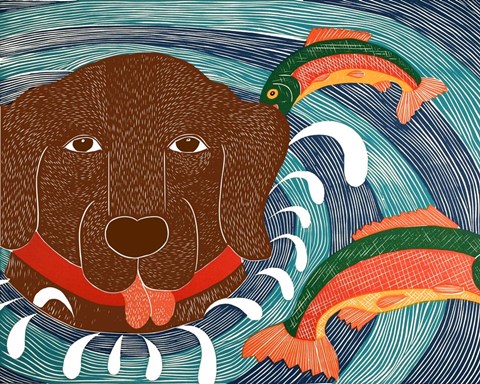 Framed Fish are Jumping Choc Print