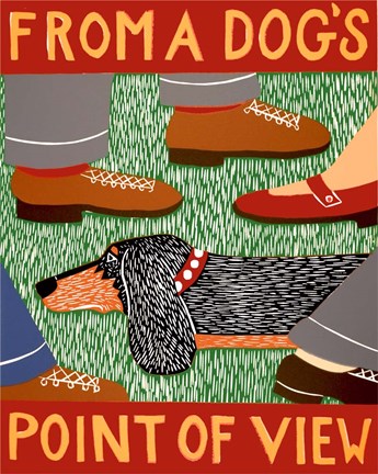 Framed From a Dog&#39;s Point of View Black and Tan Print