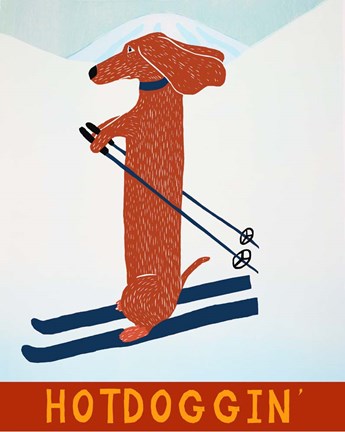 Framed Hotdoggin Red Print