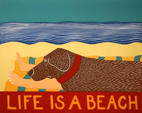 Framed Life Is A Beach Choc Print