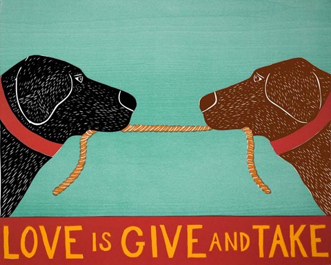 Framed Love Is Black Choc Print