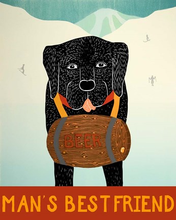 Framed Mans Best Friend Black Print