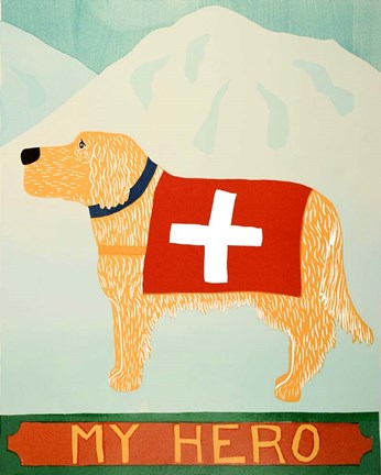 Framed My Hero Golden Print