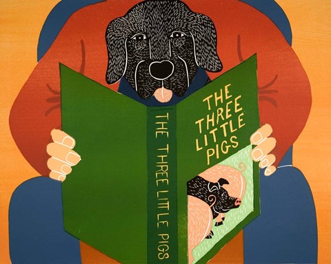 Framed Three Little Pigs Print