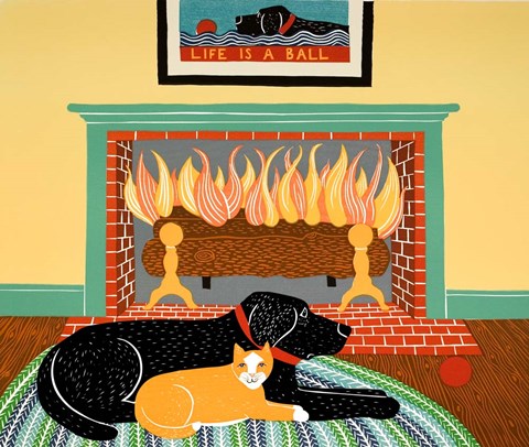 Framed What A Ball Black Print