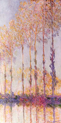 Framed Poplars on the Banks of the Epte, 1891 Print
