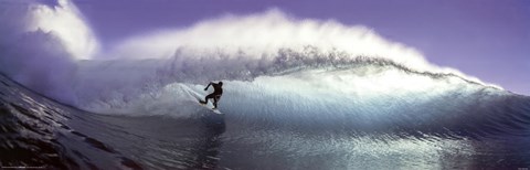 Framed Surfer On The Wave Print