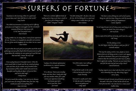 Framed Surfers Of Fortune Print