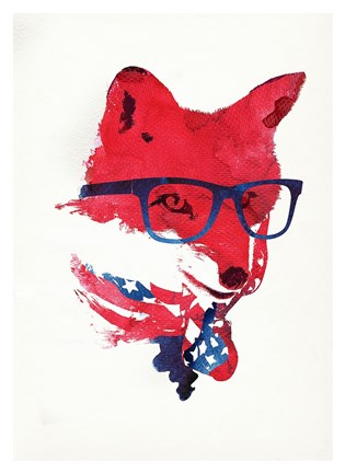 Framed American Fox Print