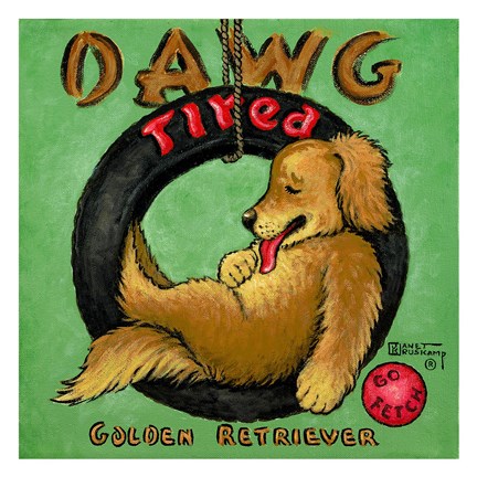 Framed Dawg Tired Print