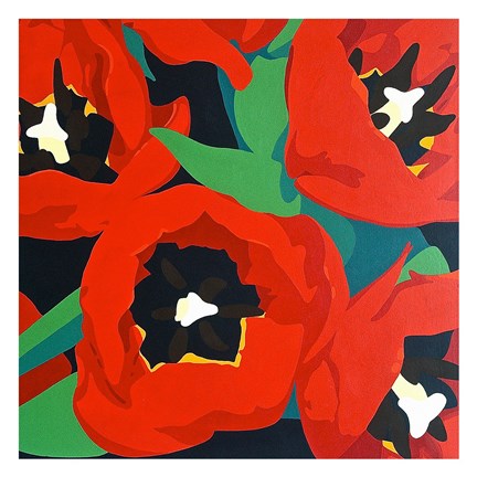 Framed Red Tulips Print
