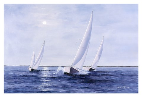 Framed Blue Sails Print
