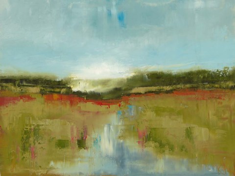 Framed Landscape Aflutter Print