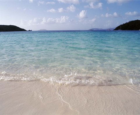 Framed US Virgin Islands, St. John, Virgin Islands National Park, Panoramic view of Hawksnest Bay Print
