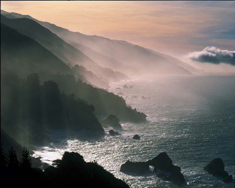 Framed Big Sur Coastline, CA Print