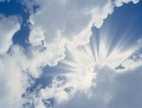 Framed Cumulus Clouds Print