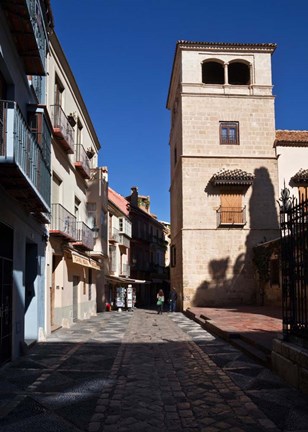 Framed Calle San Agustin, Malaga City, Andalucia, Spain Print