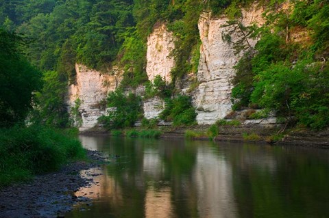 Framed Limestone Bluffs along Upper Iowa River Print