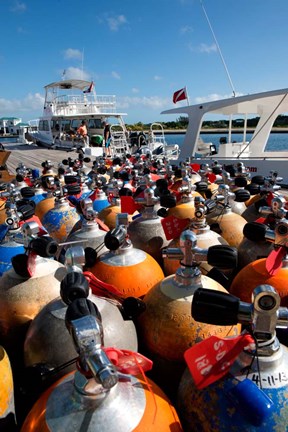 Framed Splash Dive Center, Stann Creek District, Belize Print