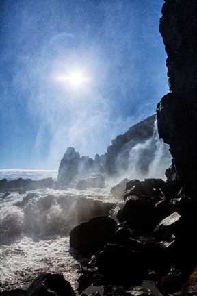 Framed Oxararfoss Waterfalls, Thingvellir National Park, Iceland Print