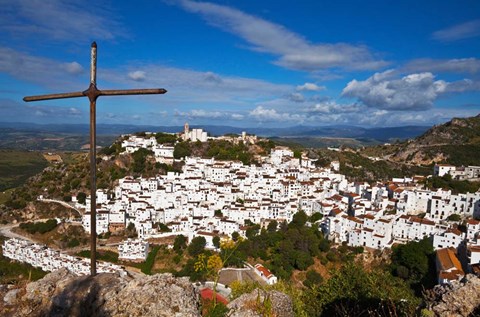 Framed Village of Casares, Malaga Province, Andalucia, Spain Print