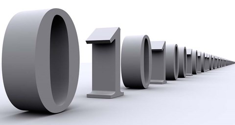 Framed Binary Digits Print