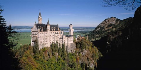 Framed Aerial view of a Castle, Germany, Bavaria Print