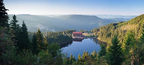 Framed Mummelsee Lake, Black Forest, Baden-Wurttemberg, Germany Print