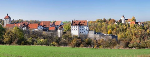 Framed Starkenburg Castle, Martinskirche Church, Baden-Wurttemberg, Germany Print