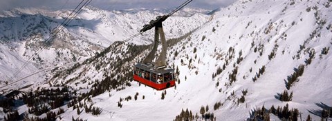 Framed Ride over Snowbird Ski Resort, Utah Print
