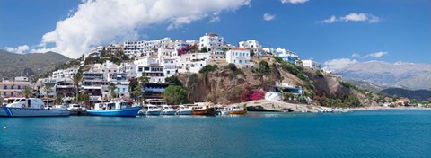 Framed Agia Galini, Rethymno, Crete, Greece Print