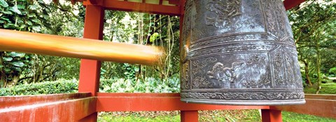 Framed Bell in a Buddhist temple, Byodo-In Temple, Oahu, Hawaii Print