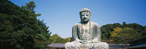 Framed Statue of the Great Buddha, Honshu, Japan Print