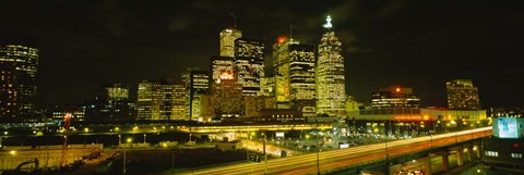Framed Gardiner Expressway at Nighttime, Toronto, Canada Print