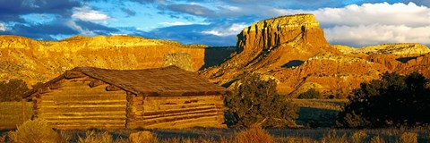 Framed Ghost Ranch at Sunset, Abiquiu, New Mexico Print