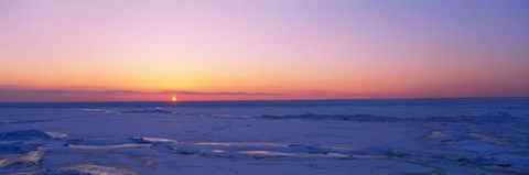 Framed Sunset over Lake Erie, New York State Print