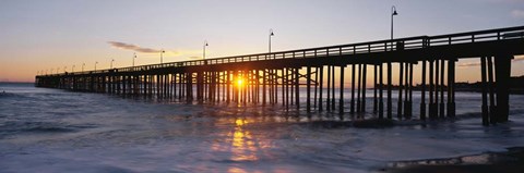 Framed Ventura Pier at Sunset Print