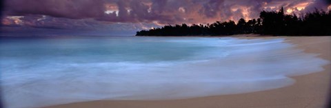 Framed Haena Beach Storm, Hawaii, Kauai Print