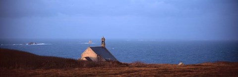 Framed La Chapelle De Saint They, Pointe Du Raz, Finistere, France Print