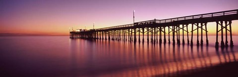Framed Balboa Pier at sunset, Newport Beach, Orange County, California, USA Print