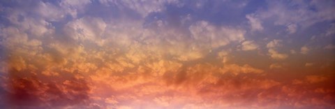 Framed Rainbow clouds Print