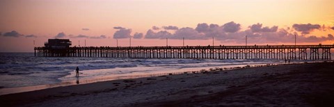 Framed Newport Pier, Orange County, California Print