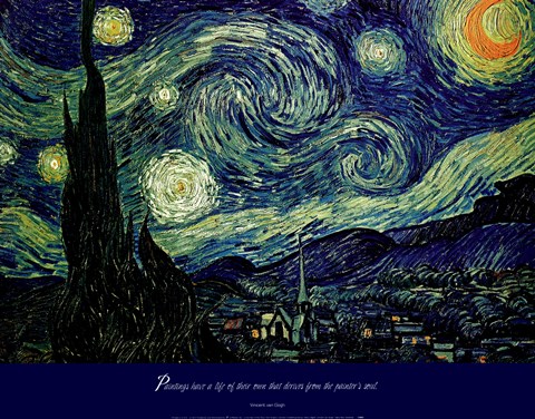 Framed Starry Night Print