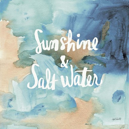 Framed Coastal Breeze Quotes I Print